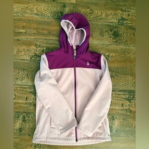 Free Country Girls' Two-Tone Hooded Jacket - Purple & Light Pink